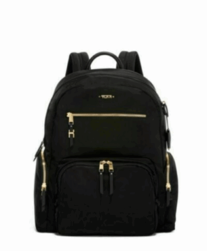 TUMI Voyageur Carson-Backpack Black/Gold Hardware