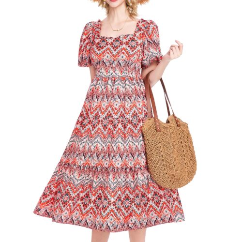 Women’s Bohemian Flora Summer Beach Vacation Dress